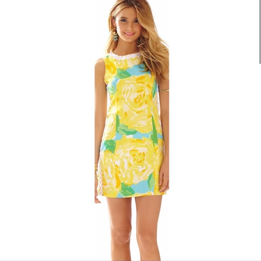 Lilly Pulitzer Yellow Mila Shift Sleeveless Dress